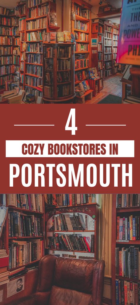 Portsmouth is the city to visit when looking for an instant connection with a book. Here are four of our favorite cozy bookstores in Portsmouth, New Hampshire where you can find just that. #Travel #Bookstore #NewHampshire #Portsmouth Portsmouth New Hampshire Fall, Winchester Uk, Bluegreen Vacations, New Hampshire Travel, Usa Trips, Portsmouth England, Travel Maine, Portsmouth New Hampshire, Maine Trip