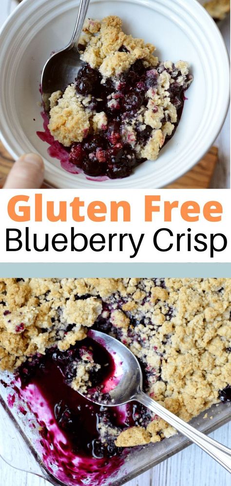 Gluten Free Blueberry Cobbler, Gluten Free Blueberry Crisp, Gluten Free Cobbler, Blueberry Crisp, Easy Gluten Free Desserts, Blueberry Cobbler, Gluten Free Dessert, Gluten Free Desserts Recipes, Homemade Gluten Free