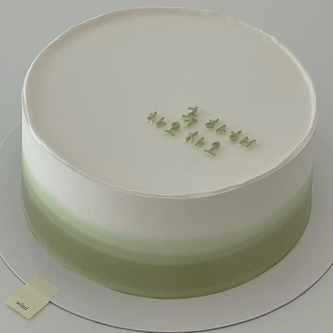 Korean Style Aesthetic, Korea Cake, Matcha Cake, Pastel Cakes, Korean Cake, Green Cake, Cake Mini, Simple Cake Designs, Mini Cakes Birthday