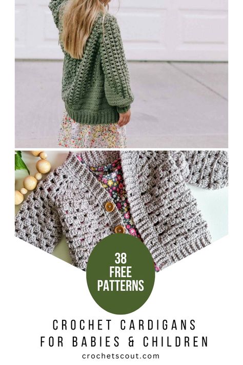 38 Free Crochet Cardigan Patterns for Babies and Children Crochet Sweater Pattern For Kids, Child Cardigan Crochet Pattern Free, 2t Crochet Cardigan Pattern Free, Crochet Cardigan For Kids, Mommy And Me Crochet Patterns, Crochet Cardigan Pattern Free Kids, Girls Crochet Cardigan Pattern Free, Crochet Gifts For Babies, Free Toddler Crochet Patterns