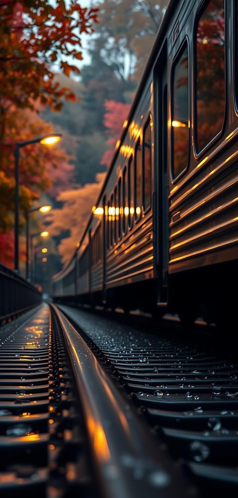 Travel Train Aesthetic, Train Pictures Aesthetic, Travel Aesthetic Train, Trains Wallpaper, Trains Aesthetic, Hd Fall Wallpaper, Fall Background Images, Nature Wallpaper Hd 1080p, Wallpaper Hd 1080p Iphone