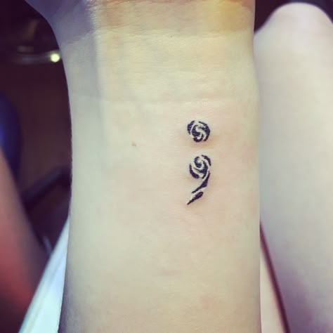 New tattoo semi colon Semi-colon Tattoo Ideas Design Hidden, Semi Colon Cross Tattoo Ideas, Semi Collen Tattoo, Hidden Semi-colon Tattoo Ideas, Tattoo Ideas Semicolon, Tattoo Claims, Semi Colon Tattoo, Colon Tattoo, Puzzle Piece Tattoo