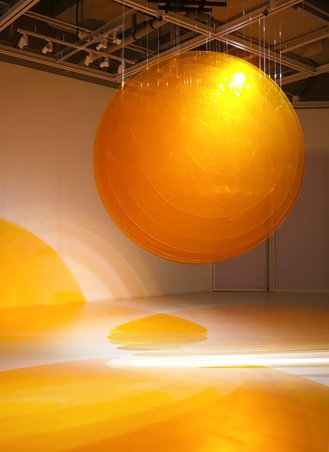 vincent leroy immerses a floating black nebula into new wuhan k11 art space Uv Art, Immersive Installation, Orange Sunrise, Artistic Installation, Kinetic Art, Sun Art, Light Sculpture, Installation Design, Art Space