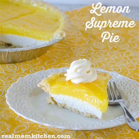 Dinner Dips, Lemon Supreme Pie Recipe, Lemon Supreme Pie, Lemon Pies, Lemon Sweets, Bakers Square, Lemon Treats, Frozen Pie Crust, Lemon Cheese