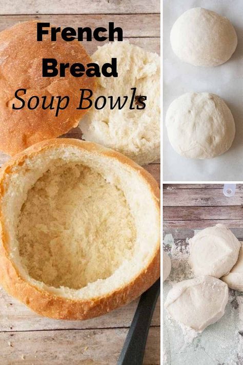 Bread Bowl Recipe All Purpose Flour, Soup Bread Bowls Recipe, How To Make A Bread Bowl For Soup, Bread Bowls With Frozen Bread Dough, Bread For Bread Bowls, Sour Dough Bread Bowls For Soup, Best Bread To Serve With Soup, Panera Bread Bread Recipes, Panera Bread Bowl Recipe Copycat