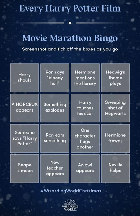 Harry Potter Bingo Free Printable, Harry Potter Movie Marathon Ideas, Harry Potter Marathon Ideas, Movie Marathon Ideas, Harry Potter Sleepover, Harry Potter Movie Marathon, Harry Potter Weekend, Marathon Ideas, Harry Potter Desserts