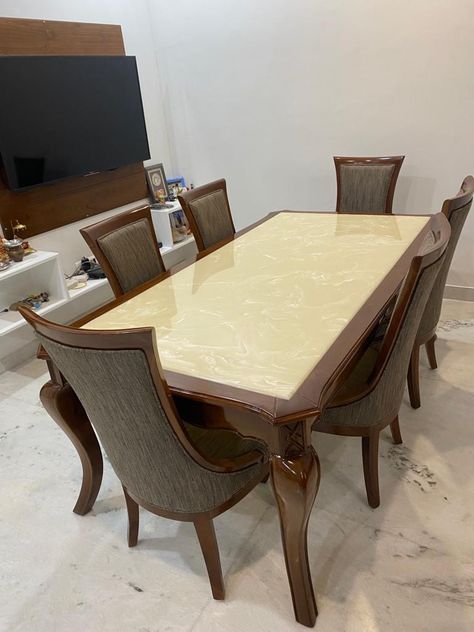 Wooden Table Design Dining Rooms, Daining Tebel Design Morden, Daining Tebel Design Simple, Latest Dining Table Designs, Wooden Dining Table Modern, Metal Leg Dining Table, Latest Dining Table, Simple Furniture Design, Sofa Couch Design