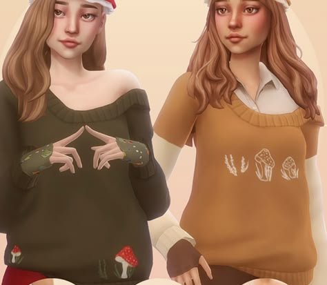 Sims 4 Undertale Cc, Sims 4 Autumn Cc Clothes, Sims 4 Cc Sweaters, Sims 4 Sweater Cc, Sims 4 Cc Winter Clothes, Sims 4 Cc Characters, Sims 4 Sweater, Cc Clothing, Fem Clothes