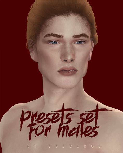 presets set for your male sims | obscurus-sims on Patreon Sims Presets, Sims 4 Presets, Body Presets, Sims Finds, Sims 4 Male Clothes, Sims 4 Cc Eyes, Sims 4 Skin, Male Sims, Sims 4 Cas Cc