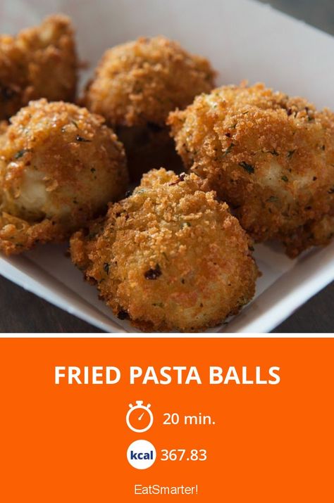 Fried Pasta Balls Pasta Balls, Dinner Dips, Easy Salad Dressings, Quick Easy Salad, Fried Pasta, Pasta Cake, Breakfast Cakes, Slow Cooker Soups, Recipes Grilling