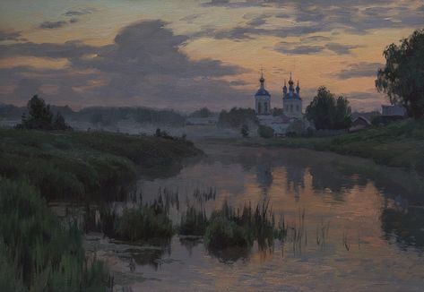 Gallery | Stanislav Brusilov - modern Russian realistic painting. Moody Painting, Russian Landscape, Russian Painting, Landscape Art Painting, Realistic Paintings, Dark Art Illustrations, Arte Inspo, Nature Art Painting, Aesthetic Painting