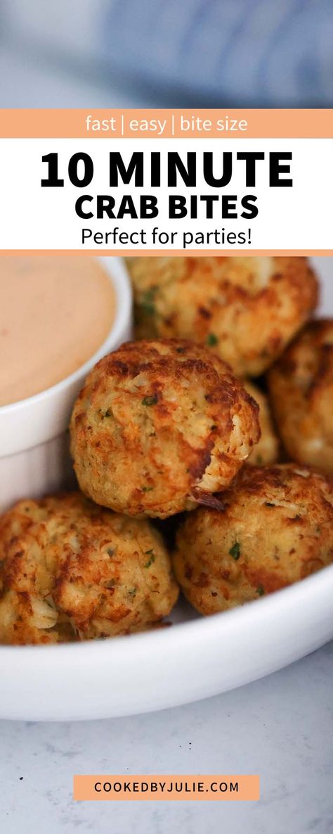 Crab Bites Recipe, Crab Cake Balls, Crab Bites, Air Fryer Crab, Crab Cake Recipes, Lump Crab Meat, Maryland Crab Cakes, Seafood Dish Recipes, Crab Meat Recipes