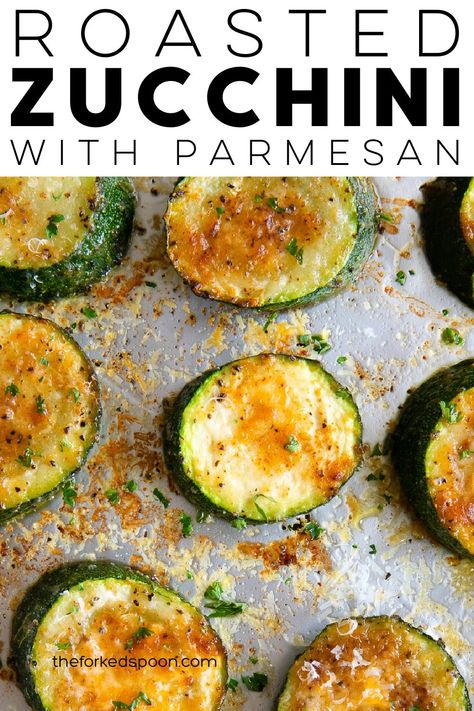 This Roasted Zucchini Recipe is so delicious and so easy to make. Ready in about 20 minutes, fresh zucchini squash is tossed with olive oil, simple seasonings, and grated parmesan cheese then roasted in the oven until tender. Zucchini With Parmesan, Roasted Zucchini Recipes, Roasted Zucchini And Squash, Oven Roasted Zucchini, Zucchini In The Oven, Roasted Zucchini, Best Healthy Dinner Recipes, Fresh Zucchini, Roast Zucchini