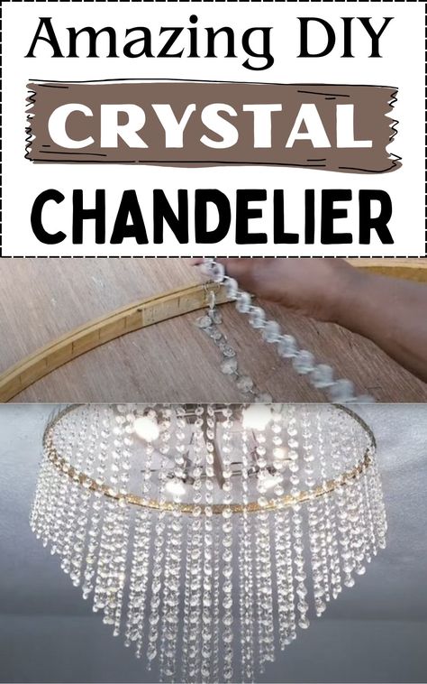 Diy Art Deco Chandelier, Diy Ear Plugs, Diy Crystal Chandelier, Easy Diy Furniture Projects, Chandelier Diy Crystal, Homemade Chandelier, Small Living Ideas, Diy Art Deco, Diy Chandeliers