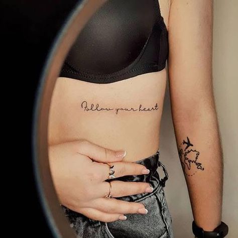 Follow Your Heart Tattoo, Cute Little Tattoos, Little Tattoos, Follow Your Heart, Heart Tattoo, Follow You, Tattoo Quotes, Tatting, Tattoos