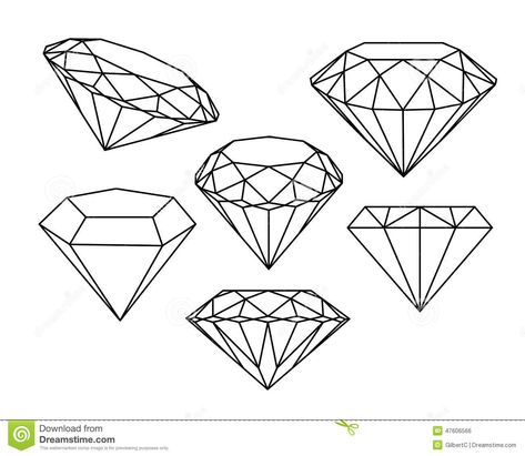 Illustration about Set of diamonds icons. Vector illustration. Illustration of karat, icon, luxury - 47606566 Diamond Illustration, Diamond Tattoo Designs, Diamond Outline, Gem Tattoo, Crystal Drawing, Diamond Icon, Diamond Vector, Diamond Tattoos, Diamond Drawing