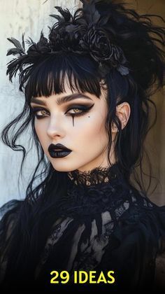 Witch Looks Halloween, Witches Hairstyles Halloween, Dark Witch Makeup Tutorial, Creepy Witch Makeup, Witch Hairstyles Halloween, Dark Witch Makeup, Halloween Witch Makeup Ideas, Wicked Witch Makeup, Easy Witch Makeup