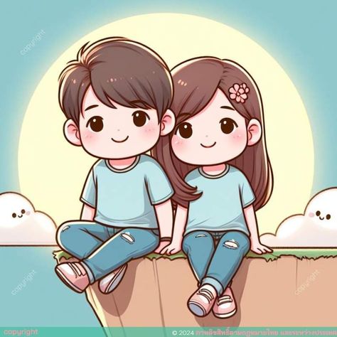 Brother And Sister Cartoon Characters, Brother Sister Photos Cartoon, Sweet Cartoon Couple, Cute Brother Sister Cartoon, Cartoon Couple Drawings, Cute Couple Drawings Cartoon, Cartoon Couple Dp, Brother Sister Cartoon Art, Bf And Gf Cartoon Pics