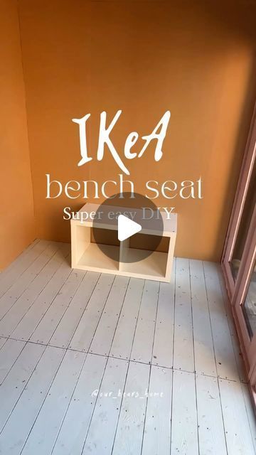 Kallax Bench Hack, Ikea Hack Bench, Textured Wall Paint Designs, Ikea Bench, Diy Bench Seat, Living Room Hacks, Kallax Hack, Ikea Desk Hack, Ikea Kallax Hack