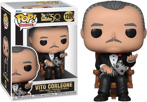 Friendship is everything to Vito Corleone, and a cat has made an offer he can’t refuse. Capture this moment to celebrate the 50th anniversary of Francis Ford Coppola’s The Godfather. Collect all the members of The Godfather cast for your Pop! Movies set. Vinyl figure is approximately 3.70-inches tall. Sonny Corleone, Funko Box, Vito Corleone, Godfather Movie, Pop Characters, Funko Pop Toys, Pop Vinyl Figures, Francis Ford Coppola, Pop Toys