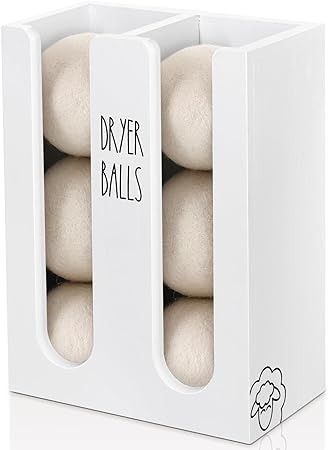 Amazon.com: Ukonvi Magnetic Dryer Ball Holder for Laundry Room Organization, Wood Dryer Ball Container Wall Mount, Dryer Balls Organizer for Laundry Room Storage, Laundry Wool Dryer Ball Dispenser Basket (White) : Home & Kitchen Laundry Room Containers, Lint Bin, Laundry Room Counter, Oxo Pop Containers, Laundry Organizer, Bathroom Trays, Closet Storage Bins, Ball Holder, Ball Storage