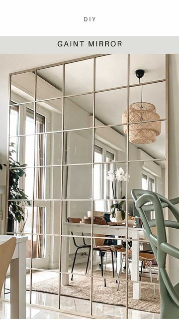 Dining Room Mirror Wall, Large Bedroom Mirror, Narrow Room, Giant Mirror, Mirror Decor Living Room, Ikea Mirror, Mirror Dining Room, Mirror Room, Design Hallway