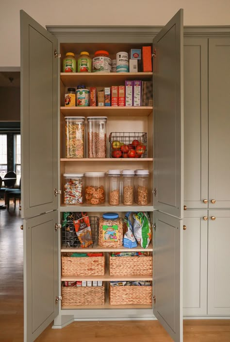 Built In Pantry Cabinet Wall, Pantry Cupboard Designs, Wall Pantry, Pantry Refrigerator, Eden Roc, Built In Pantry, Pantry Remodel, Pantry Wall, Pantry Cupboard