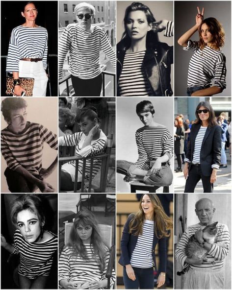 Saint James Striped Shirt, Saint James Breton, Breton Stripes Outfit Parisian Chic, Breton Shirt Outfit, Stripe Tshirt Outfit Women, Breton Outfit, Breton Top Outfit, French Stripes Outfit, Breton Stripes Outfit