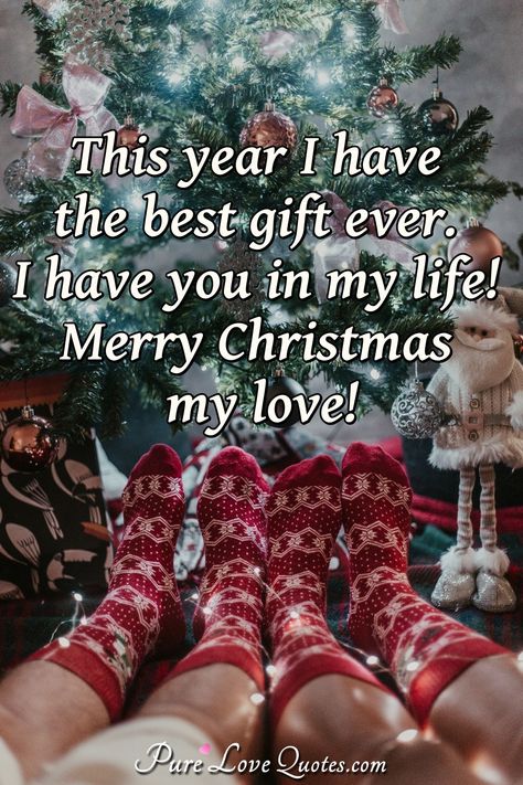 This year I have the best gift ever. I have you in my life! Merry Christmas my love! #MerryChristmas #Christmasquotes #quote #quotes Merry Christmas To Husband, Merry Christmas To The Love Of My Life, Merry Christmas Wishes To My Love, Merry Christmas Baby I Love You, Our First Christmas Together Quotes, Merry Christmas Love You, I Love You Christmas, Merry Christmas My Love Images, Merry Christmas For Him Love