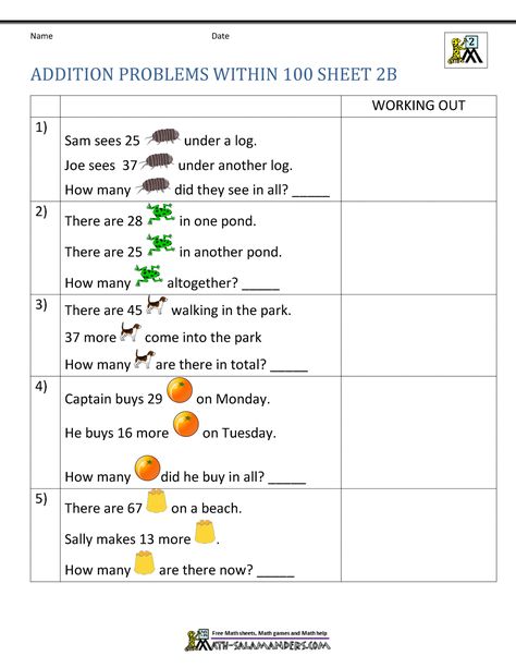 1st Grade Addition Word Problems 02F Math Word Problems 1st Grade, Word Problems For 1st Grade, Math Worksheets 1st Grade, Math Worksheets Multiplication, 1st Grade Addition, Worksheets 1st Grade, Math Worksheets For Kids, Fun Math Worksheets, Multiplication Word Problems