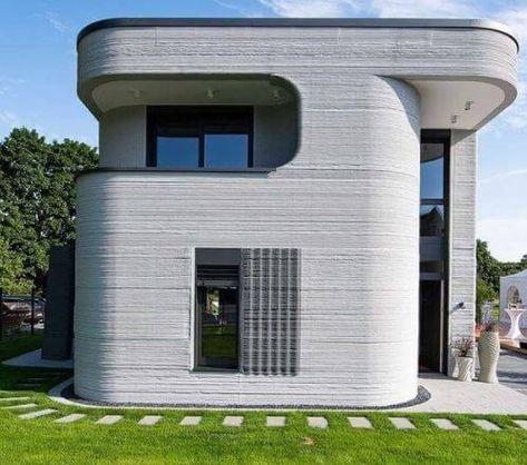 3d Printing Building Architecture, 3d Printed Concrete House, 3d Printing House Building, 3d Printing Building, 3d Printed Houses, 3d Printed Homes, Cement House Design, 3d Print House, 3d Printed Architecture