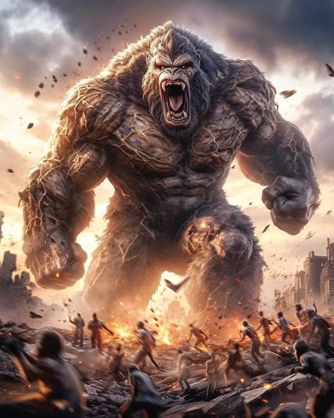 Dp Thoughts, Superman Live Wallpaper, Norse Mythology Tattoo, Kong Kong, Kong Art, Bigfoot Art, King Kong Art, Gorilla Tattoo, Warrior Concept Art