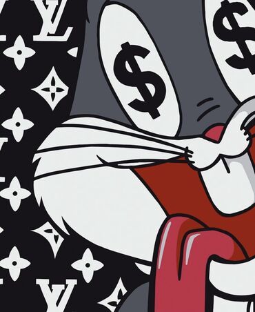 $$$ Tom And Jerry Pop Art, Bugs Bunny And Lola Painting, Bugs Bunny Nike Wallpaper, Trippy Bugs Bunny Art, Bugs Bunny Communist, Bugs Bunny, Veil, Bugs, Pop Art