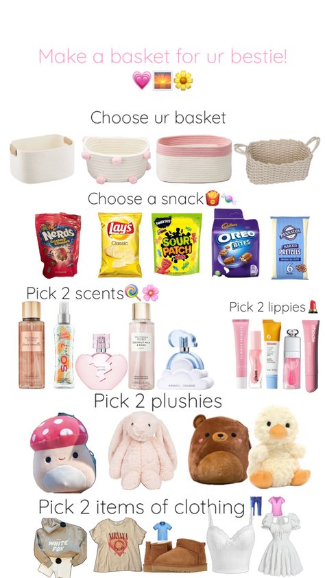 Back To School Basket For Teens, Brrrr Basket, 16th Birthday Gifts For Best Friend, Back To School Basket, Besties Ideas, Easy Gift Baskets, Pink Gift Basket, Homemade Gifts For Mom, Making A Gift Basket