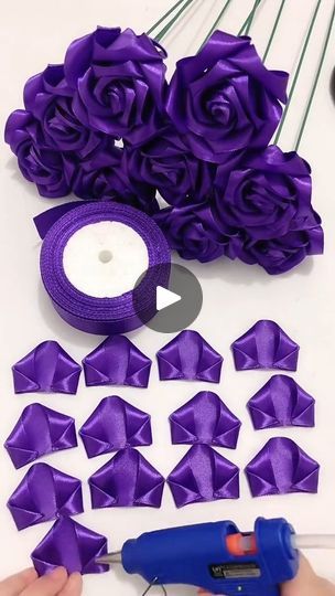 Forever Roses Diy, Satin Rose Bouquet Diy, Satin Roses Diy, Homemade Roses From Ribbon, Ribbon Roses Tutorial, Ribbon Roses Diy, Satin Flowers Diy Fabric Roses, Ribbon Rose Buds Diy, Satin Flowers Diy