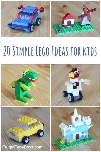 20 Lego project ideas for kids, and all the pieces needed can be found in the small and medium Lego classic tubs! Lego Ideas For Kids, Homemade Snow Globes, Winter Diy Crafts, Lego Challenge, Lego Club, Lego Activities, Lego Craft, Lego Builder, Lego For Kids