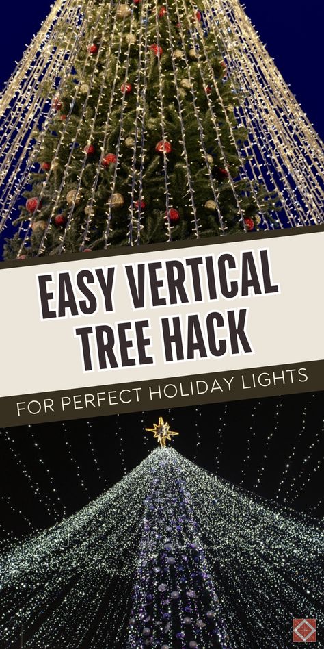 Effortlessly hang your holiday lights with this vertical tree hack. Perfect for a stunning and evenly lit tree, this tip will change the way you decorate. Save this pin for a game-changing holiday hack! Diy Storage Solutions, Holiday Hack, Live Tree, Dollar Store Hacks, Healing Plants, Christmas Tree Decorating, Budget Friendly Decor, Artificial Trees, Tree Decorating