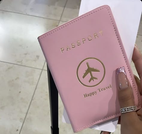 Pink Passport Aesthetic, Pink Vision Board, Pink Passport, Vision Board Success, Vision Board Words, Prayer Vision Board, Vision Board Collage, New Passport, Passport Pictures