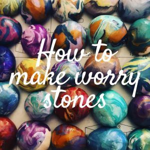 Group Therapy Crafts For Adults, Diy Worry Stones How To Make, Making Worry Stones, Homemade Worry Stones, Diy Mindfulness Craft, Alma And The Worry Stone Activities, How To Make A Worry Stone, Clay Therapy Activities, Sensory Crafts For Adults