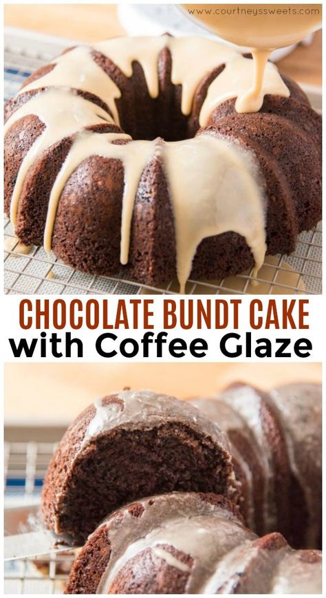 Cake With Coffee, Best Cake Ever, Bundt Cake Recipes, Chocolate Bundt, Chocolate Bundt Cake, Glazed Donut, Salty Cake, Sweet Coffee, Savory Cakes