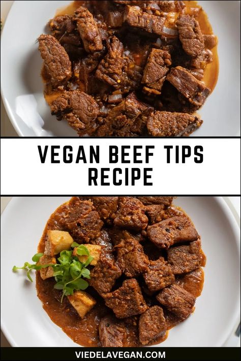 Vegan Beef Tips Recipe: Delicious Innovation Unveiled Vegan Beef Tips, Beef Tips Recipe, Veggie Meat, Beef Tip Recipes, Vegetarian Meat, Vegan Beef, Vegan Worcestershire Sauce, Steak Tips, Veggie Stock