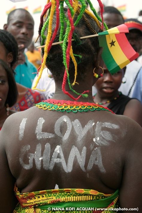 "I Love Ghana" Ghana Culture, Ghana Travel, Ghana Flag, African Life, African Origins, Warrior King, Accra Ghana, For The Culture, Afrocentric Art