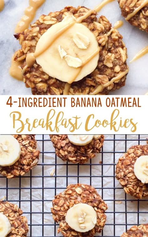 Banana Oatmeal Breakfast Cookies, Oatmeal Breakfast Cookies, Banana Oatmeal Cookies, Daniel Fast, Banana Oatmeal, Oatmeal Breakfast, Breakfast Cookies, Banana Recipes, Good Healthy Recipes