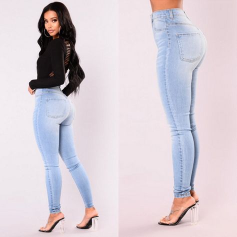 Newest Arrivals Fashion Jeans For Women Trendy Outfits For Women, Women Shoes Sandals, Elastic Jeans, Ladies Jeans, Jean Pants, Jeans Casual, Teenage Fashion, Latest Dresses, Ankle Length Pants