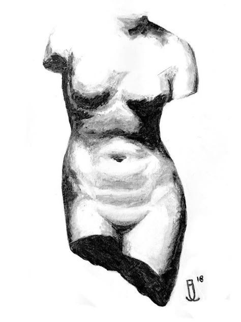 Aphrodite Body Drawing, Body Statue Drawing, Greek Body Drawing, Greek Anatomy Drawing, How To Draw A Statue, Greek Bust Drawing, Aphrodite Statue Drawing, Greek Drawing Art, Body Charcoal Drawing