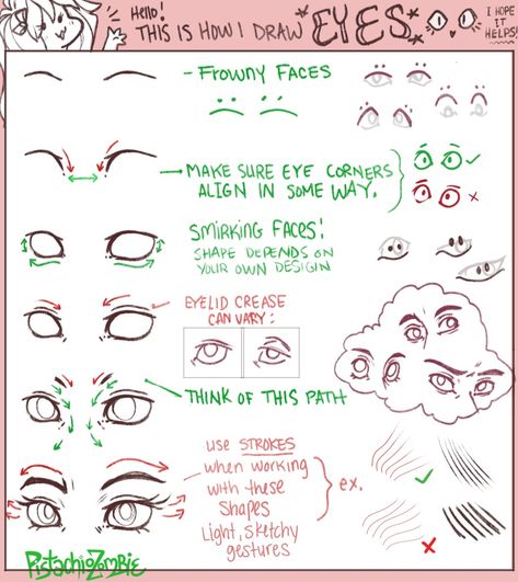 Draw Eyes Tutorial, Eyes Drawing Tutorial, Stylized Eyes, Art Sketchbook Drawing, Anime Training, Eyes Sketch, Eye References, How To Draw Eyes, Eyes Tutorial