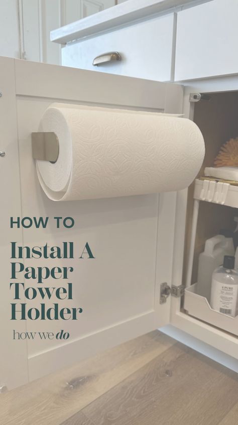 paper towel holder, paper towel holder ideas, paper towel holder diy, paper towel holder under the sink, paper towel holder kitchen, paper towel holder kitchen island, paper towel holder in cabinet, paper towel holder inside cabinet, paper towel storage, paper towel storage ideas, paper towel storage under sink, paper towel storage in cabinet, paper towel storage diy, paper towel storage underneath kitchen sink, simple projects, simple projects in kitchen, simple kitchen projects. Inside Cabinet Paper Towel Holder, Paper Towel Holder Inside Cabinet Door, Discreet Paper Towel Holder, In Cabinet Paper Towel Holder, Where To Hide Paper Towels In Kitchen, Hiding Paper Towel Roll, Paper Towels In Cabinet, Papertowelholder Kitchen, Paper Towel Holder In Cabinet