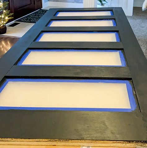 Barn Door With Frosted Glass, Frosted Plexiglass Panels, Frosted Barn Door, Diy Plexiglass Door, Barn Doors With Glass Panels, Cabin Laundry Room, Upgrade Builder Grade, Diy Barn Door Cheap, Barn Doors With Glass