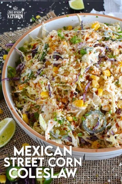 Street Corn Coleslaw, Corn Coleslaw, Mexican Salads, Cheese All, Slaw Recipes, Mexican Street Corn, Best Salad Recipes, Coleslaw Recipe, Street Corn