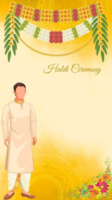 Haldi Invitation Background 262 💐 Haldi Ceremony Template Blank, Haldi Ceremony Card Design, Haldi Card Template, Haldi Wallpaper, Haldi Invitation Background, Mehandi Invitation Card, Haldi Ceremony Card, Haldi Invitation Card Template, Mehendi Invitation Card Template